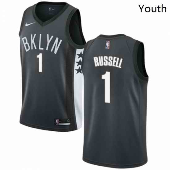 Youth Nike Brooklyn Nets 1 DAngelo Russell Authentic Gray NBA Jersey Statement Edition